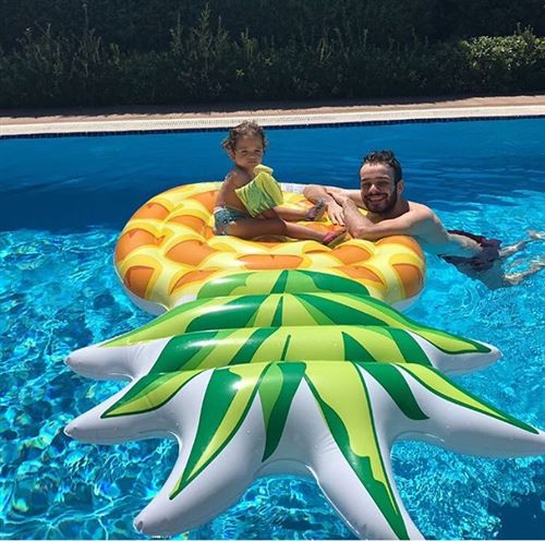 Intex 58761 Ananas Desenli Sisme Deniz Havuz Yatagi Ada 216x124 Cm