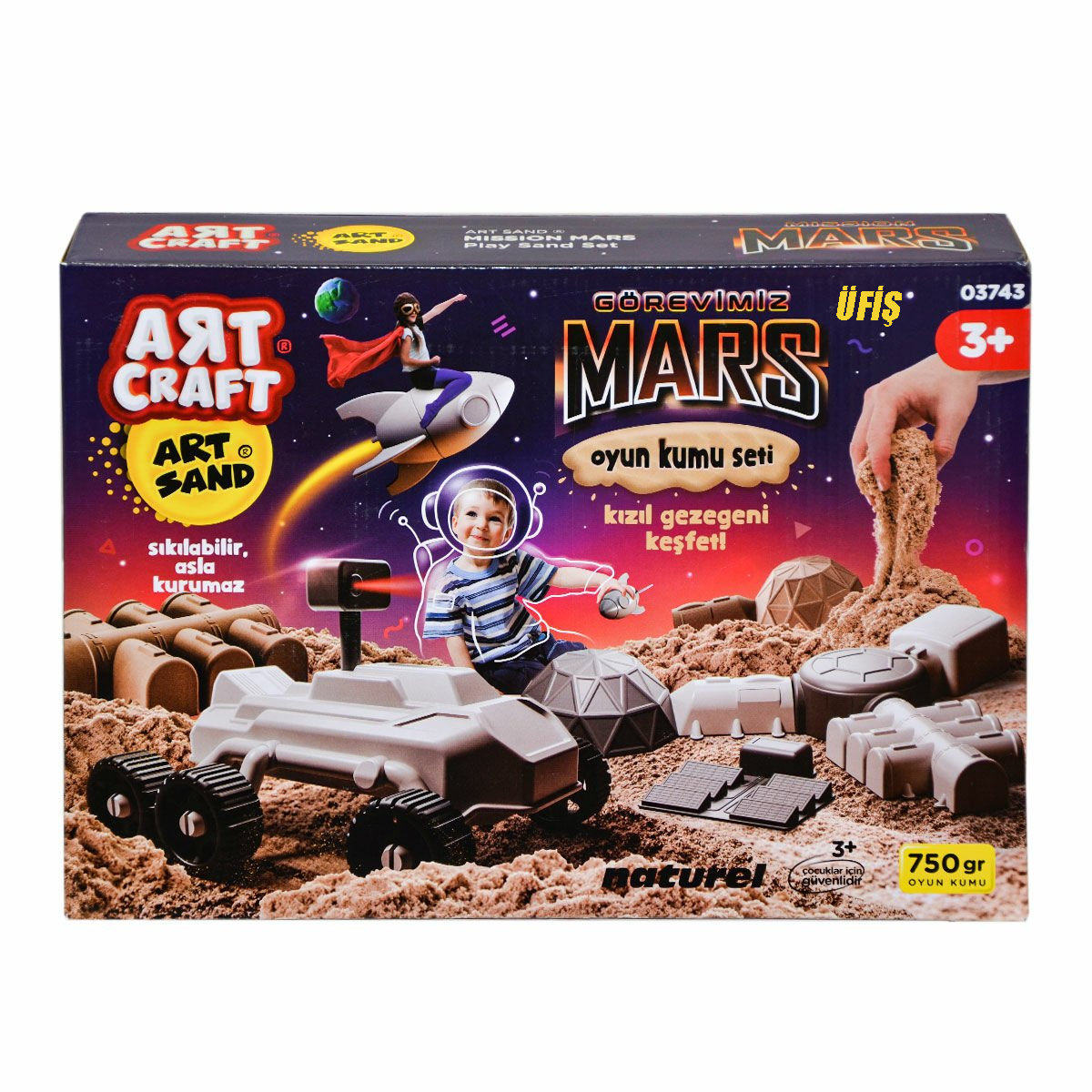 03743 Art Craft Görevimiz Mars Kinetik Kum Oyun Seti 750 gr