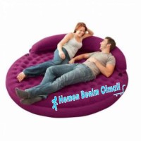 İntex 68881 Sırtlıklı Oval Şişme Koltuk Yatak Ücretsiz Kargo