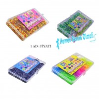 Renkli Lastik Bileklik Yapma Lastik 400 ad 