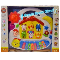 Oyuncak Sesli Işıklı Piyono Karışık  Hayvan Sesleri