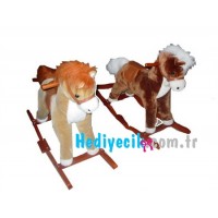 Oyuncak Pelüş Sallanan At Pilli sesli 