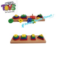 Ahşap Oyuncak Geometrik Şekiller Tek Pimli