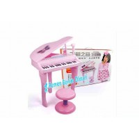 Mp3 Çalar Elektronik Ayaklı Mikrofonlu Işıklı Piyano Tabureli