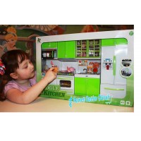 Oyuncak Sesli Işıklı Oyuncak Mutfak Seti Yeşil