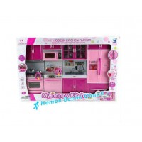 Oyuncak Sesli Işıklı Oyuncak Mutfak Seti Pembe 
