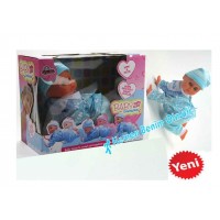 Oyuncak 11,5inç Pilli Sesli Başını Sallayan Ve Emekliyen Bebek Mavi