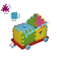 EĞİTİCİ ARABALI PUZZLE 12 PARÇA BÜYÜK PARÇALI PUZZLE