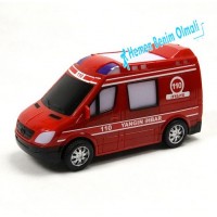 Oyuncak Çekbırak 1:48 Işıklı Müzikli Minibüs İtfaiye