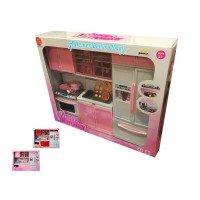 My Happy Kitchen Sesli Işıklı Buzdolabı Oyuncak 3'lü Mutfak Seti