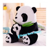 Peluş Panda Yavrulu 50 cm Yumuşak Sevimli Panda Kargo Ücretsiz
