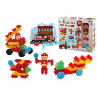 Cacus Puzzle Kaktüs Blocks 55 Parça İtfaiye Eğitici Öğretici Oyuncak Blok Lego 03306