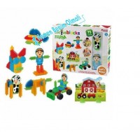 Cacus  Dede Oyuncak Kaktüs Mono Bloklar 75 Parça Çiftlik Temalı Taraklı Lego Oyun Seti 03312