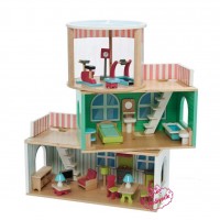 Mentari Egitici Ahşap Bebek Evi 3 Katlı Aksesuarlı MT-3489 