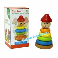 Oyuncak Ahşap Palyaço Halka Oyunu Eğitici Oyuncak