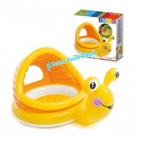 İntex Şişme Gölgelikli Bebek Oyun Havuzu Salyangoz Havuz 145x102x74 Cm