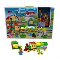 Eğitici Oyuncak Yap-Boz Bloklar Okul Otobusu Ve Tren  Set  N1555R