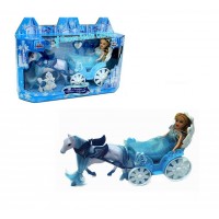 Kız Oyuncakları Mavı Peri Masalı Arabası Bebek Ve Fayton Kargo Ücretsiz