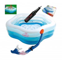 İnte ŞişmeYumuşak Tabanlı 5gen Havuz 185x180x53 Cm Pompa Şnorkel Set Kargo Ücretsiz