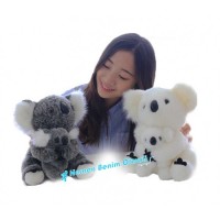  Oyuncak Peluş Yavrulu Koala 30 Cm  Kaliteli sevimli Kargo Ücretsiz