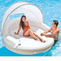 İntex 58292 Gölgelikli ve Sırtlıklı Lüks Ada - Deniz Yatağı 199x150 Cm