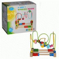 Oyuncak Ahşap Kordinasyon Oyunu Renkli Boncuklu Eğitici oyuncak  Kargo Ücretsiz