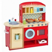 MENTARİ EĞİTİCİ AHSAP BÜYÜK MUTFAK TEZGAHI MİKRODALGA FIRINLI