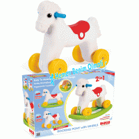 Dolu Sallanan Tekerlekli Pony At Küçük boy