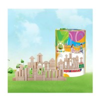 Woodoy Ahşap 60 Parça Küçük Kovalı Eğitici Bloklar