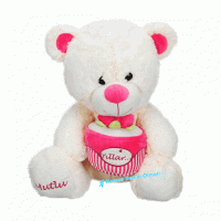 Oyuncak Ayı Doğum Günü Pastalı Peluş Ayı 48 cm  Kargo Ücretsiz