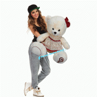 Peluş Oyuncak Ayı Elbiseli Peluş Ayı 50 cm  