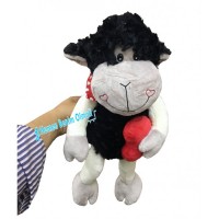 Oyuncak Kuzu Kıvırcık Sevimli Kuzu Kalpli 36 cm Kargo Ücretsiz