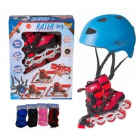 Spider Örümcek Erkek Çocuk Pateni Işıklı Başlangıç Alıştırma Özellikli 3in1 Paten Kask Dizlik Dirseklik Ful set