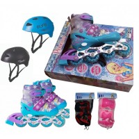 Ayarlanabilir Karlar Prensesi Kız Çocuk Paten Başlangıç Alıştırma Pateni & Paten Ayakkabı 3in1 Kullanım Işıklı