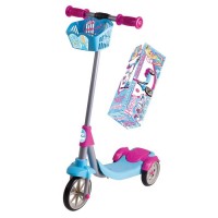 Prenses 3 Tekerlekli Frenli Sepetli Kız Çocuk Scooter Kargo Ücretsiz