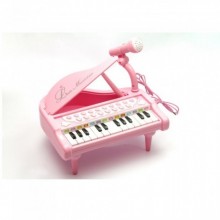 Vardem Pilli Sesli Işıklı Küçük Piyano Beyaz Pembe