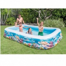 İntex Balık  Desenli Şefaf  Aile Havuzu 305X183X56cm