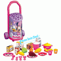 Minnie Mouse Oyuncak Pazar Arabası Aksesuarlı