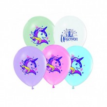 TUN9044 12li Unicorn 4+1 Baskılı Balon / BMB1110TUN9044