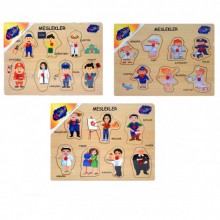 Ahşap Oyuncak Tutmalı Maskeler