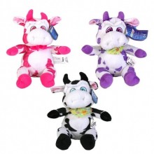 Peluş Oyuncak Peluş İnek 25 Cm Renkli İnek  Sevimli 