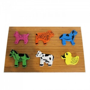 Eğitici Ahşap Puzzle 5 Çeşit/Araçlar-Rakamlar-Meyveler-Hayvanlar-Geometrik Puzzle