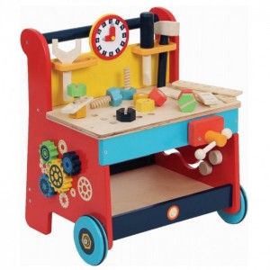 Mentari Ahşap Arabalı Tamir Seti Çalışma Tezgahı