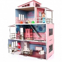 Oyuncak Ahşap Mobilyalı Çocuk Oyun Evi Seti Kargo Ücretsiz