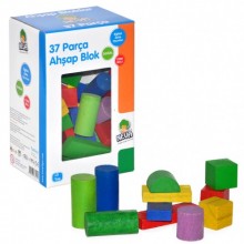 Ahşap Blok set 37 Parça Eğitici Oyuncak