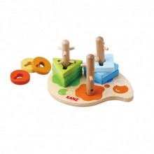 30382 Kanz Ahşap Rengarenk Geometrik