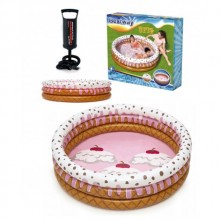 Bestway Pastalı Çocuk Havuzu 3 Halkalı Pompalı  set 51144 Kargo Ücretsiz
