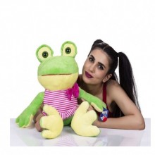 Peluş Oyuncak Elbiseli  Kurbağa 50 cm 