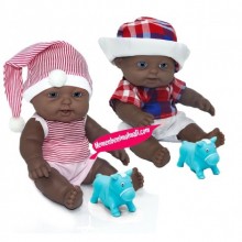 Oyuncak Et bebek Doğa Türkçe Konuşan Kel Zenci Esmer Bebek ve Minik Arkadaşı