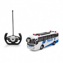 Oyuncak Uzaktan Kumandalı Işıklı Polis Otobüsü 30 cm